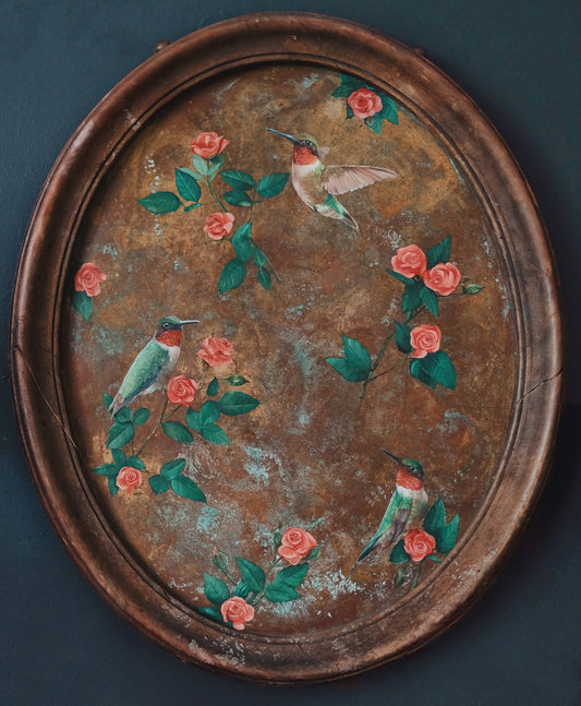 Humming Birds on Tray